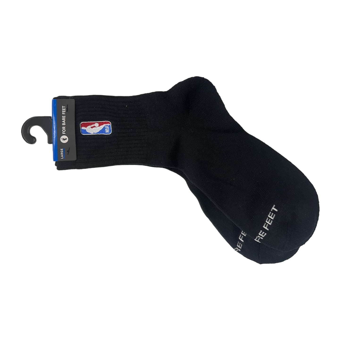 For Bare Feet NBA Logoman Crew Sock — Black