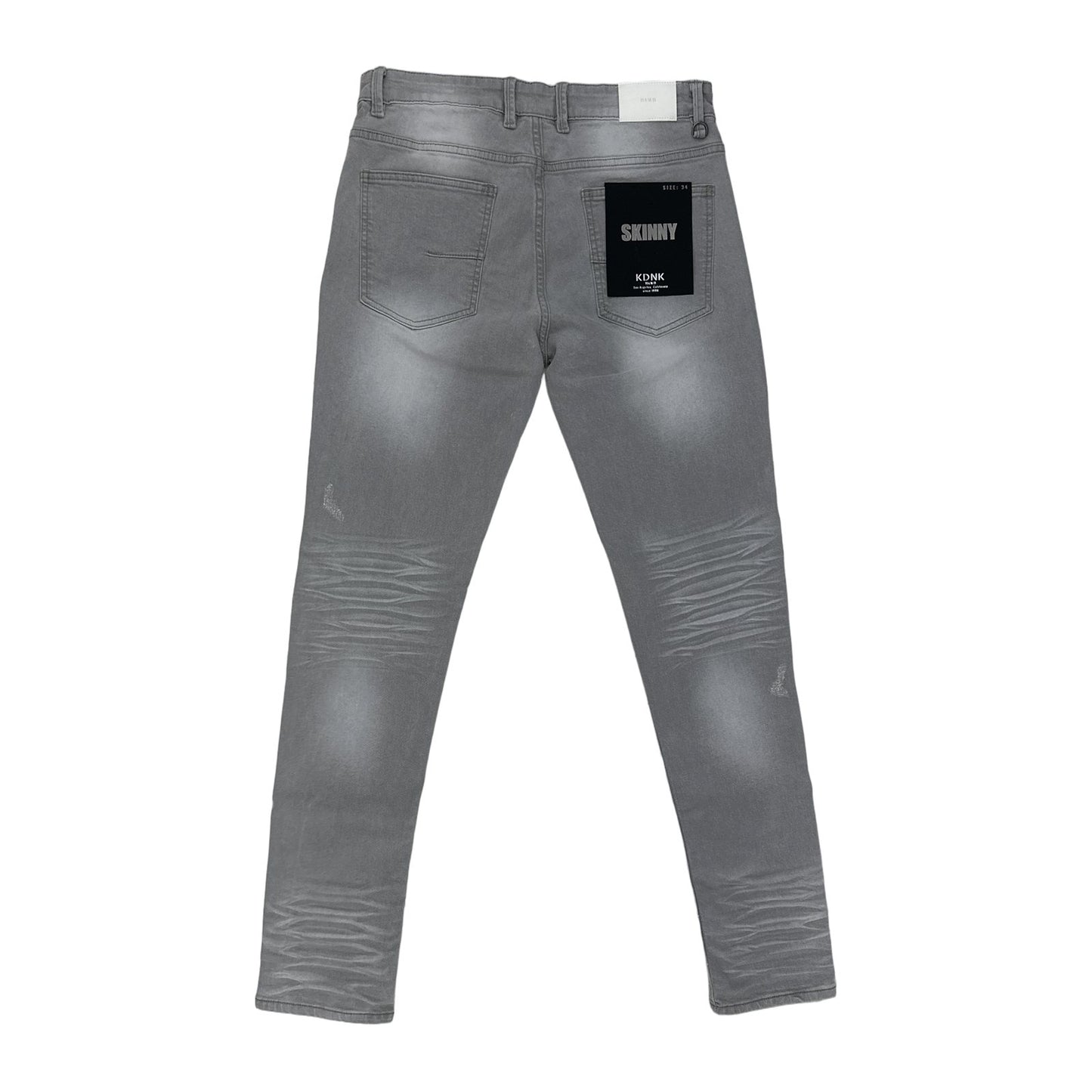KDNK Distressed Skinny Jean — Grey, view 3
