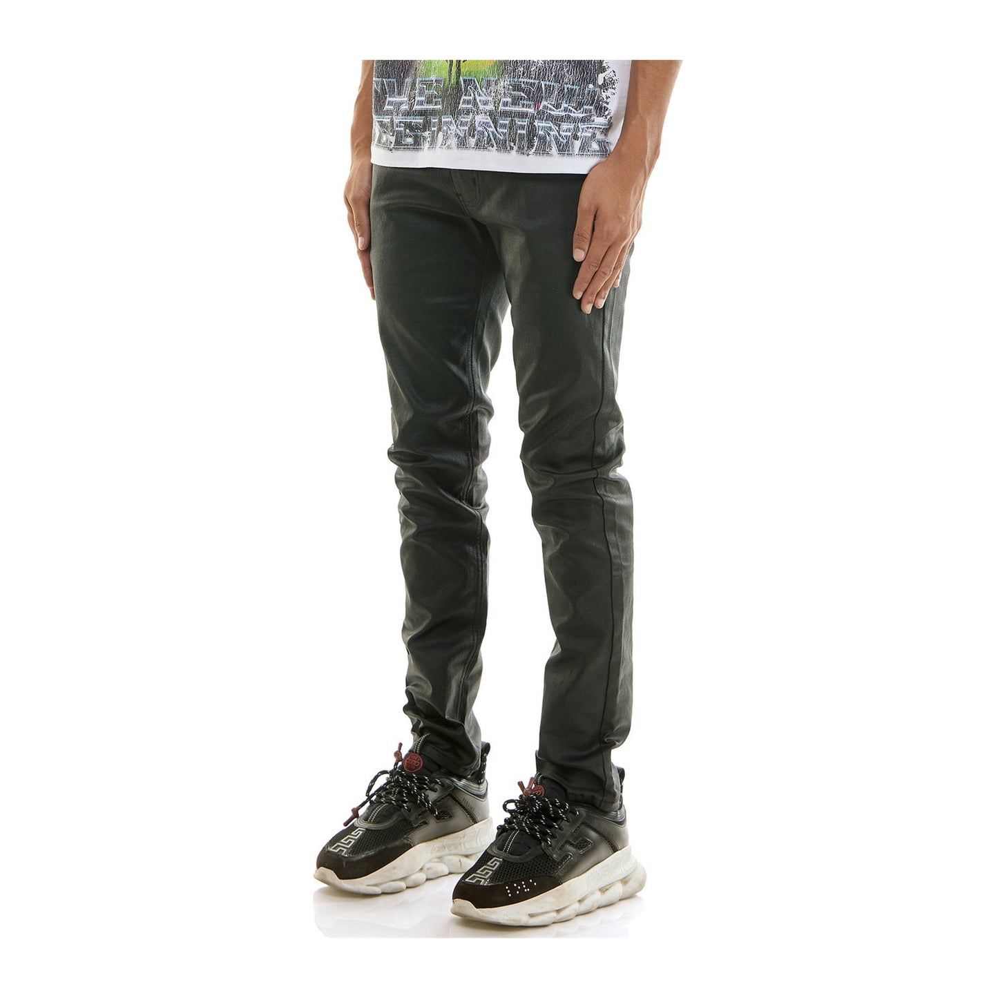 KDNK Everyday Wax Skinny Pant — Black, view 6