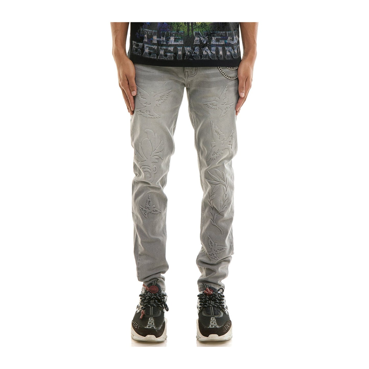 KDNK Peace of Mind Skinny Jean — Grey