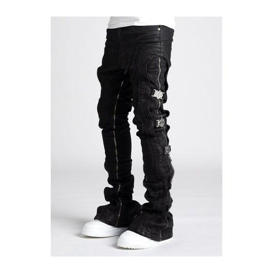 GUAPI Obsidian Waxed Premium Denim — Black, view 2