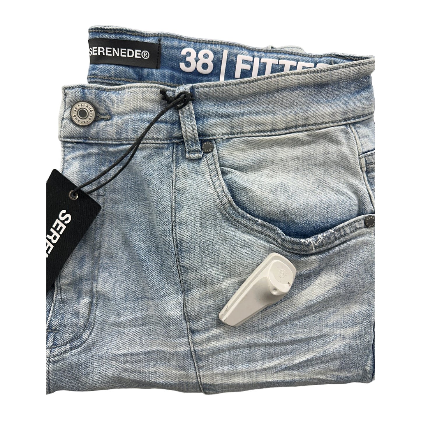 Serenede Fitted Jean — Light Blue, view 4