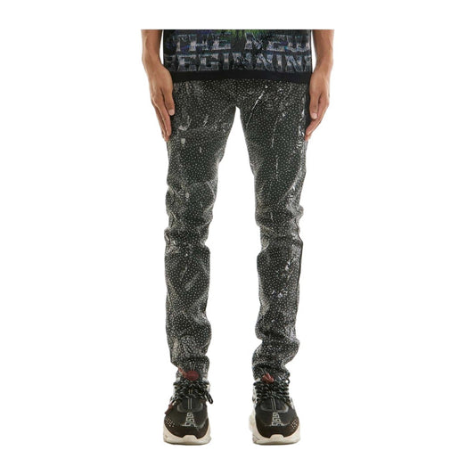 KDNK Rhinestoned Camo Pant — Black Camo, view 2