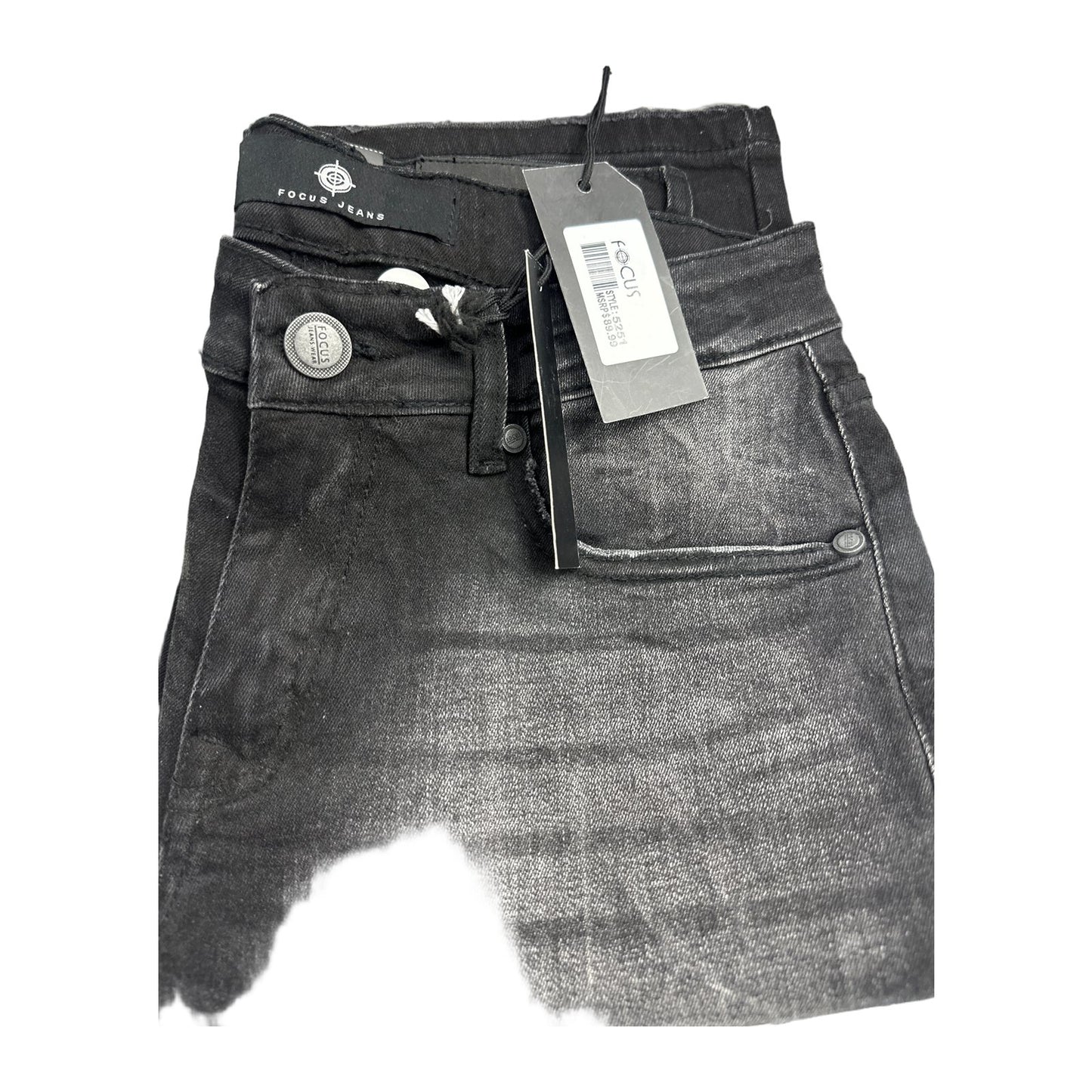 Focus 5251 Washed Denim — Black, view 2