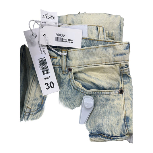 Focus B9004 Marble Wash Jean — Cream & Blue, view 2