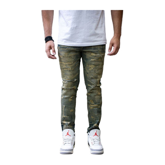 Damati "Santiago" Stretch Denim — Dark Dirty Blue, view 2