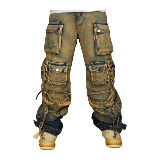Politics "Cunningham" Baggy Denim — Dark Vintage Blue