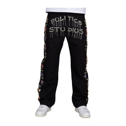 Politics "Quin 385" Embellished Jean — Jet Black, view 2
