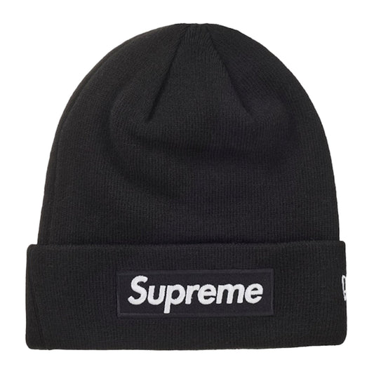 Supreme x New Era Box Logo Beanie — Black