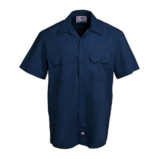 Dickies Short Sleeve Twill Work Shirt — Dark Navy