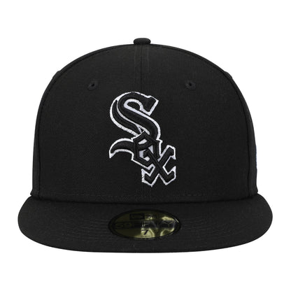 New Era Chicago White Sox B-Dub 59FIFTY Fitted — Black/White, view 8