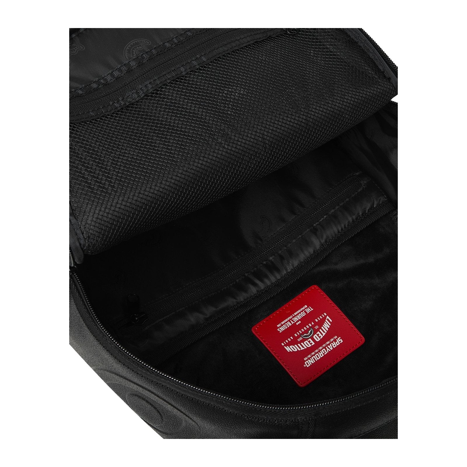 sprayground gold brick drip black backpack