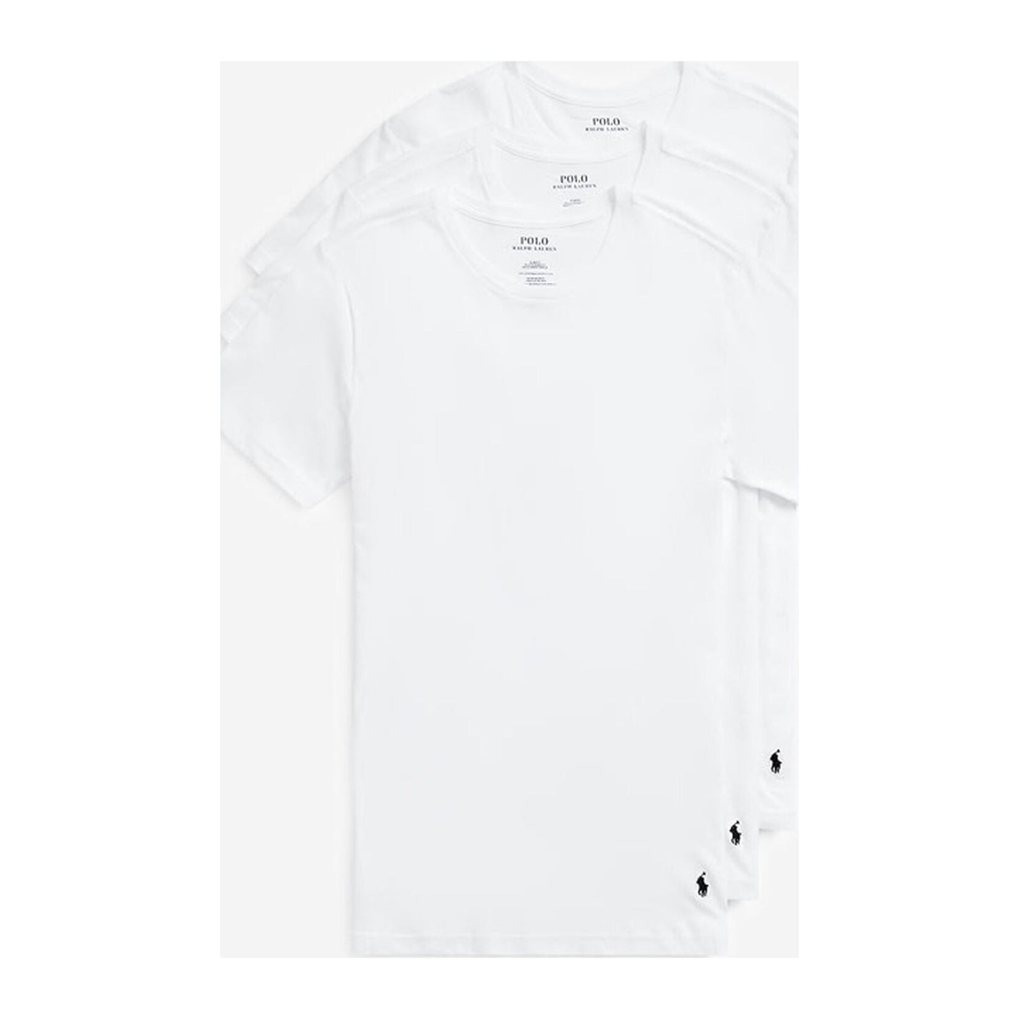Polo Ralph Lauren Slim Fit Crew Tee 3-Pack — White
