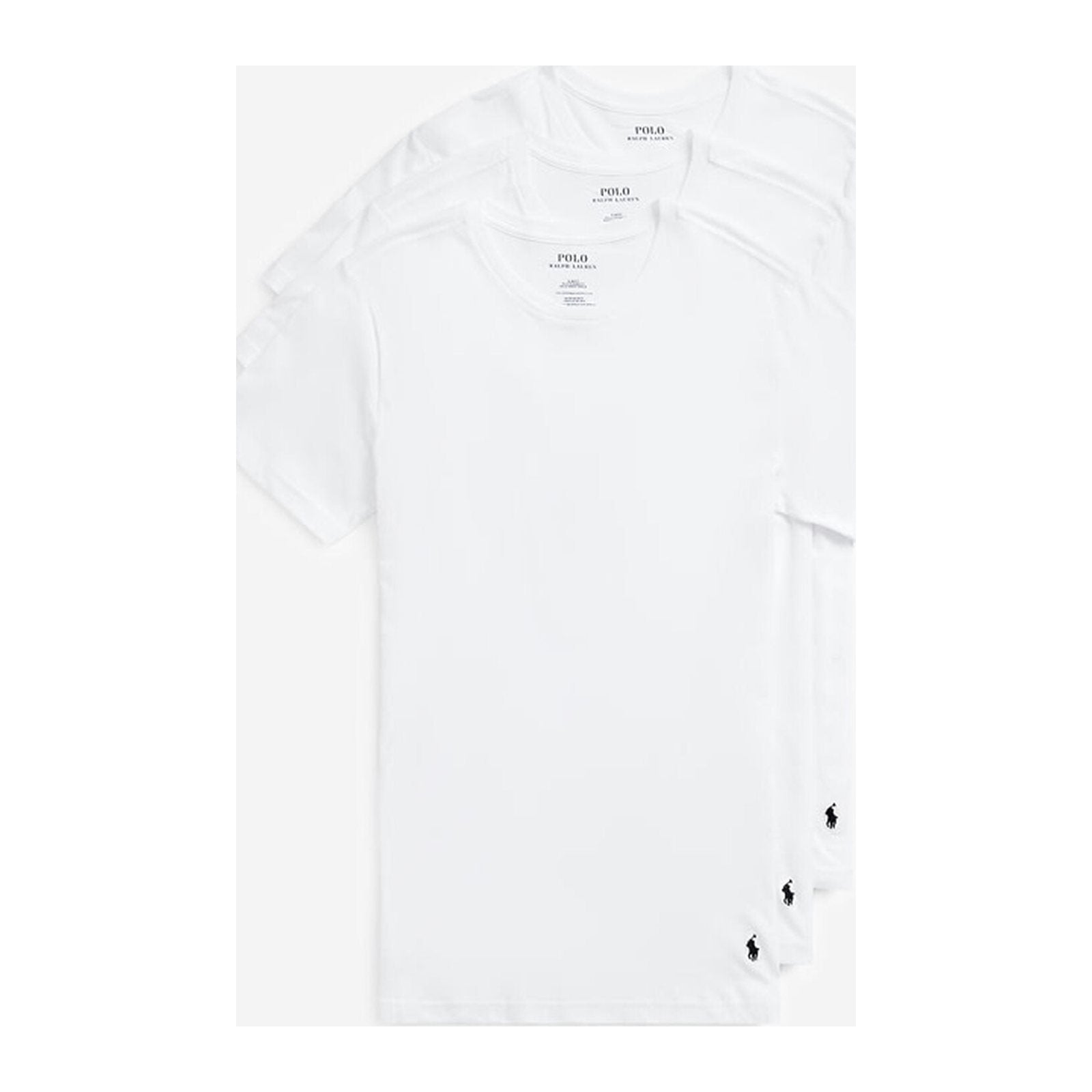 Polo Ralph Lauren Slim Fit Crew Tee 3-Pack — White