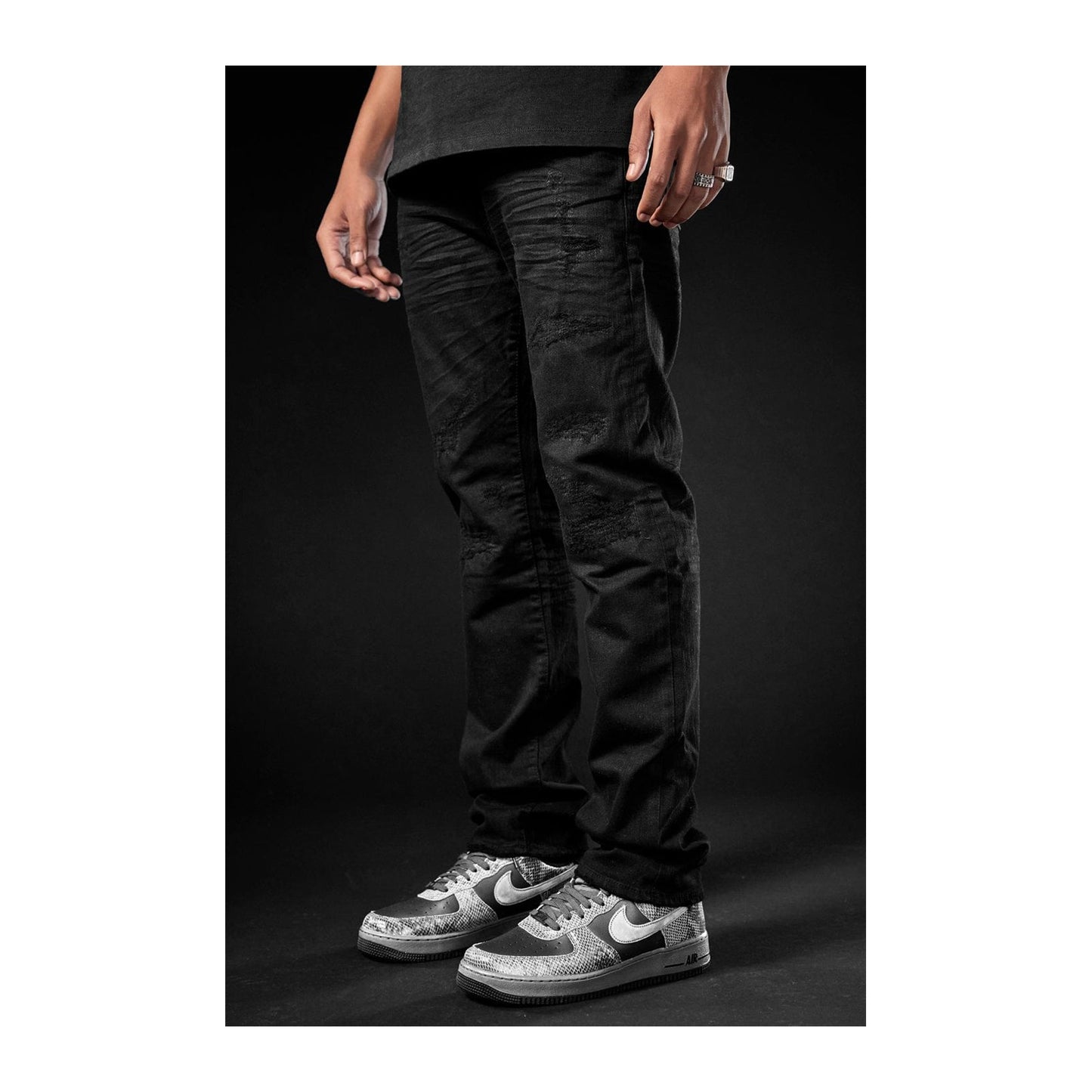 Jordan Craig Collins "Tribeca" Twill Pant — Black, view 3