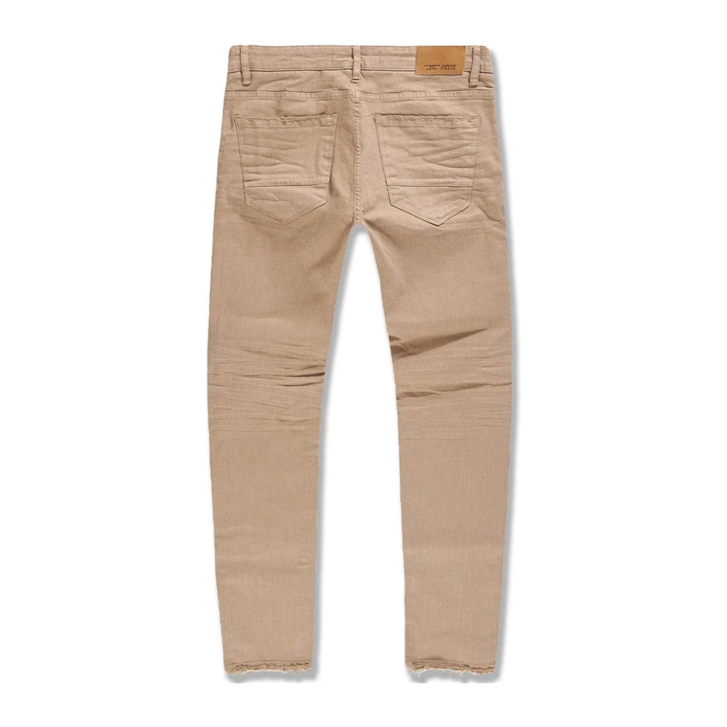 Jordan Craig Collins Straight Fit Distressed Jean — Khaki