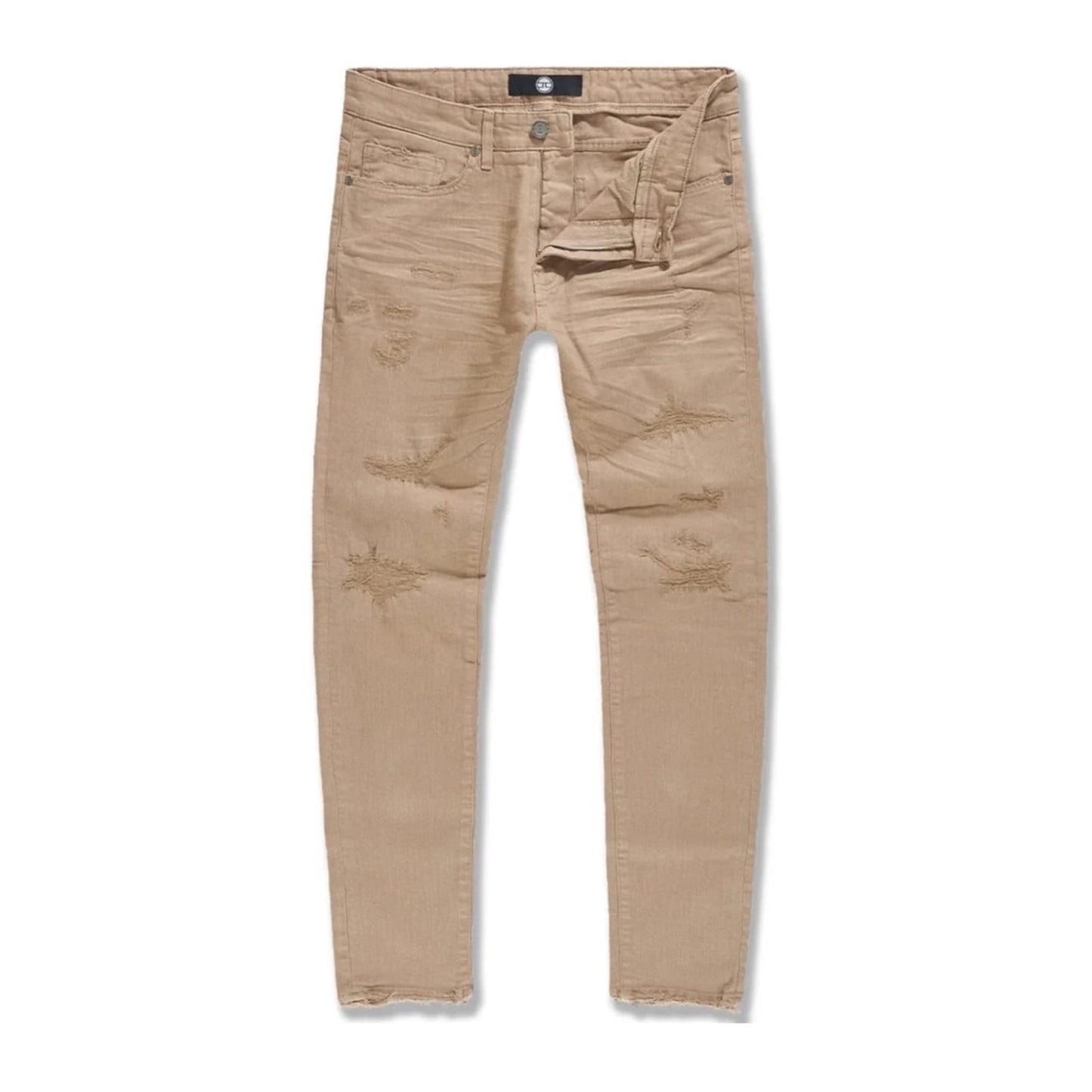 Jordan Craig Collins Straight Fit Distressed Jean — Khaki, view 2