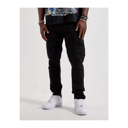Jordan Craig Ross Slim Distressed Jean — Jet Black