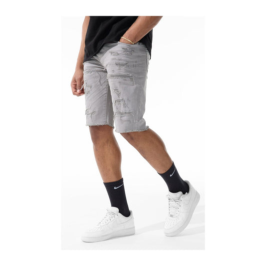 Jordan Craig "OG Tulsa" Twill Short — Light Grey, view 2
