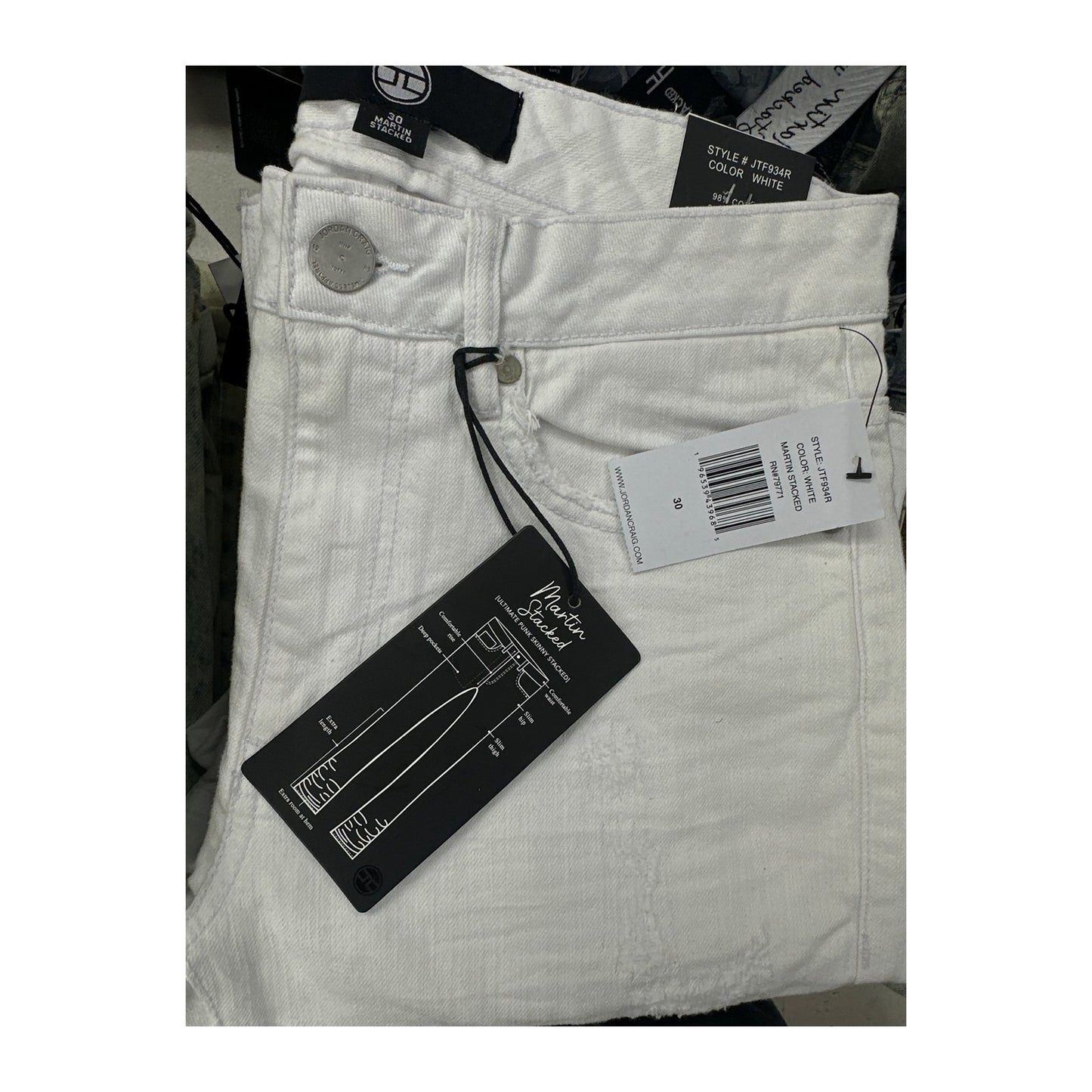 Jordan Craig Martin Stacked Jean — White, view 5
