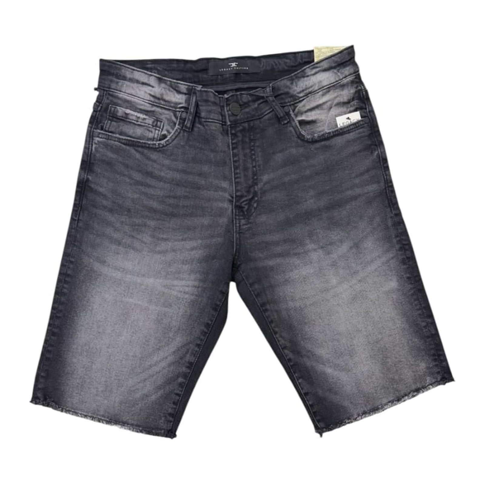 Jordan Craig Washed Denim Short — Black Shadow, view 9