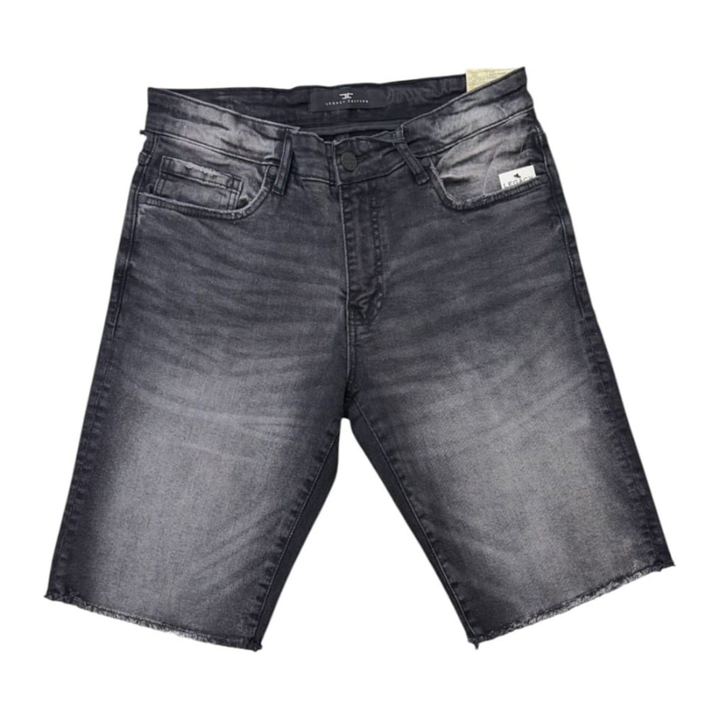 Jordan Craig Washed Denim Short — Black Shadow, view 6
