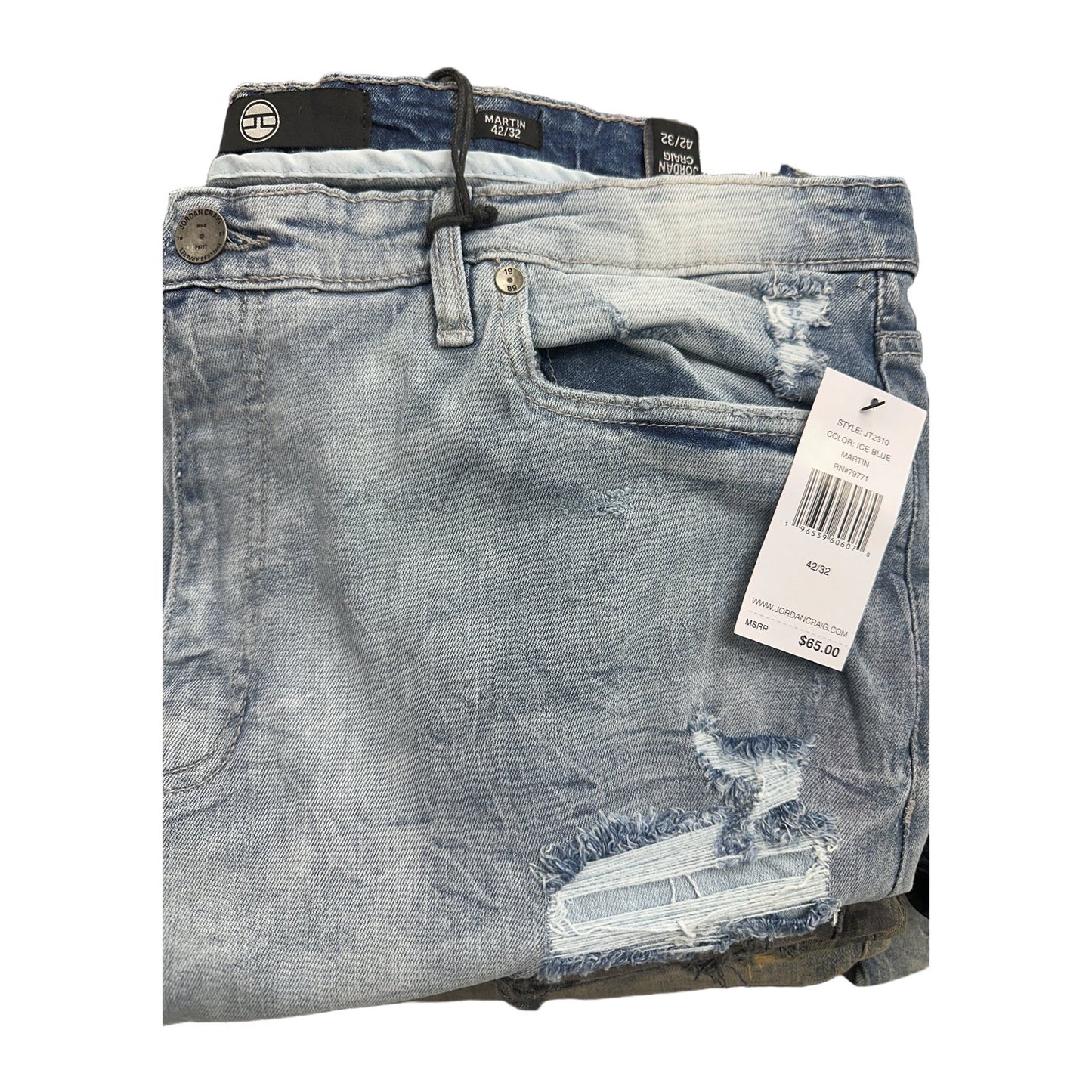 Jordan Craig Martin Distressed Jean — Ice Blue