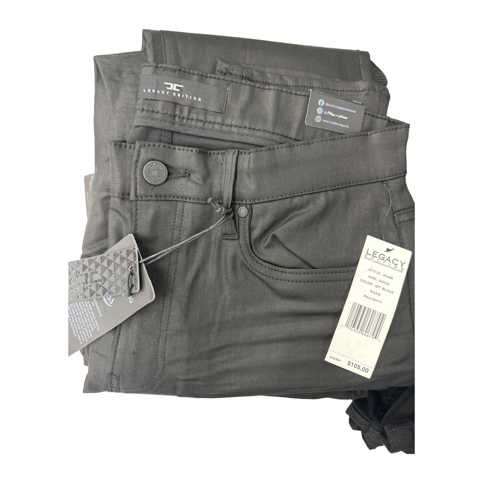 Jordan Craig Legacy Edition Jean — Jet Black Coated
