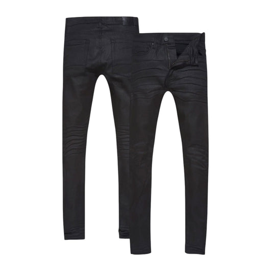 Jordan Craig Martin No-Shred Skinny Jean — Jet Black Coated
