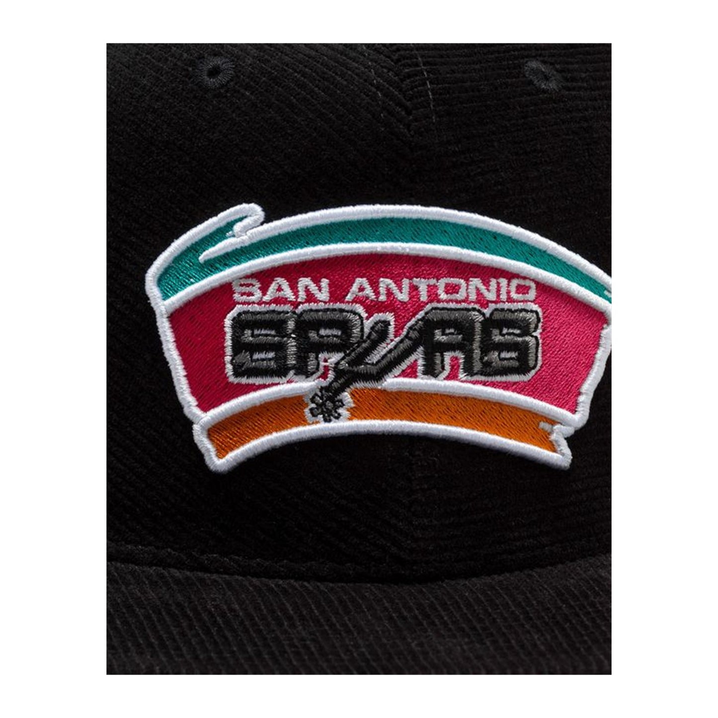Mitchell & Ness San Antonio Spurs All Directions Corduroy Snapback, view 3