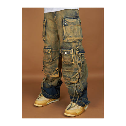 Politics "Cunningham" Baggy Denim — Dark Vintage Blue, view 6