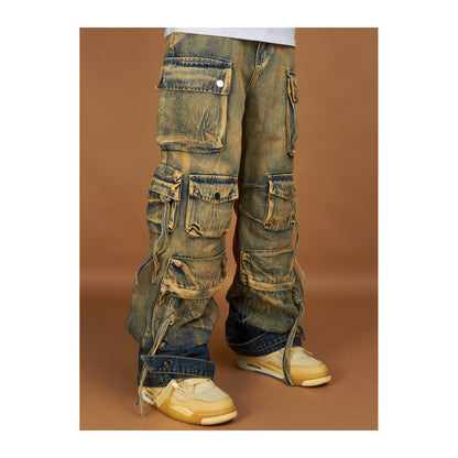 Politics "Cunningham" Baggy Denim — Dark Vintage Blue, view 8