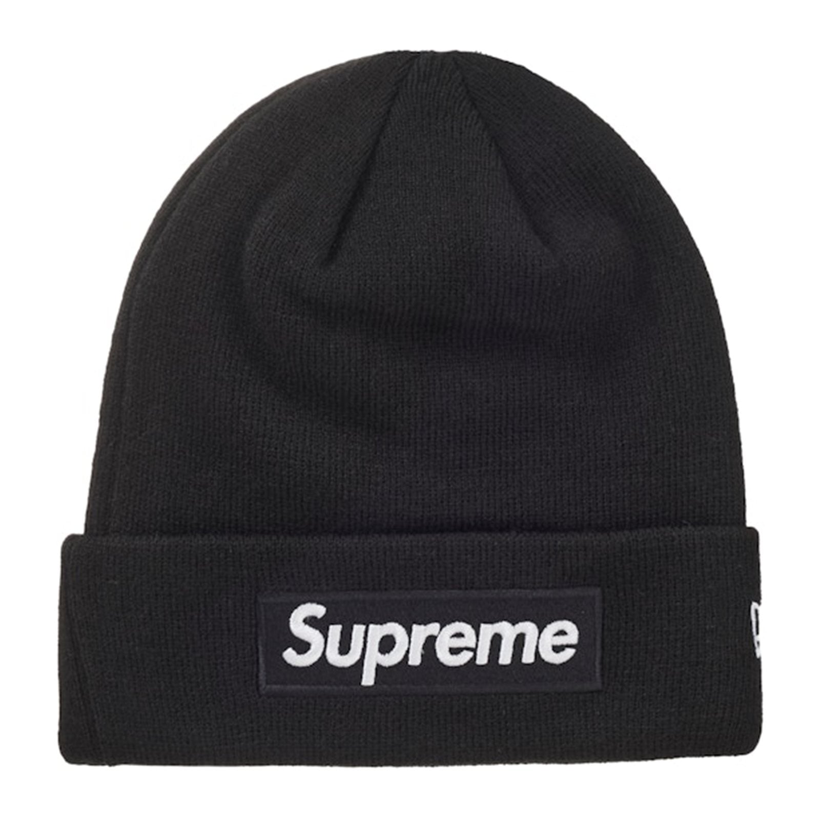 Supreme x New Era Box Logo Beanie — Black