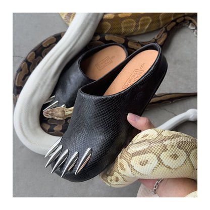 Bravest Studios Snakeskin Claw Mule — Black