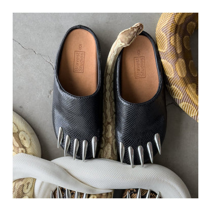 Bravest Studios Snakeskin Claw Mule — Black
