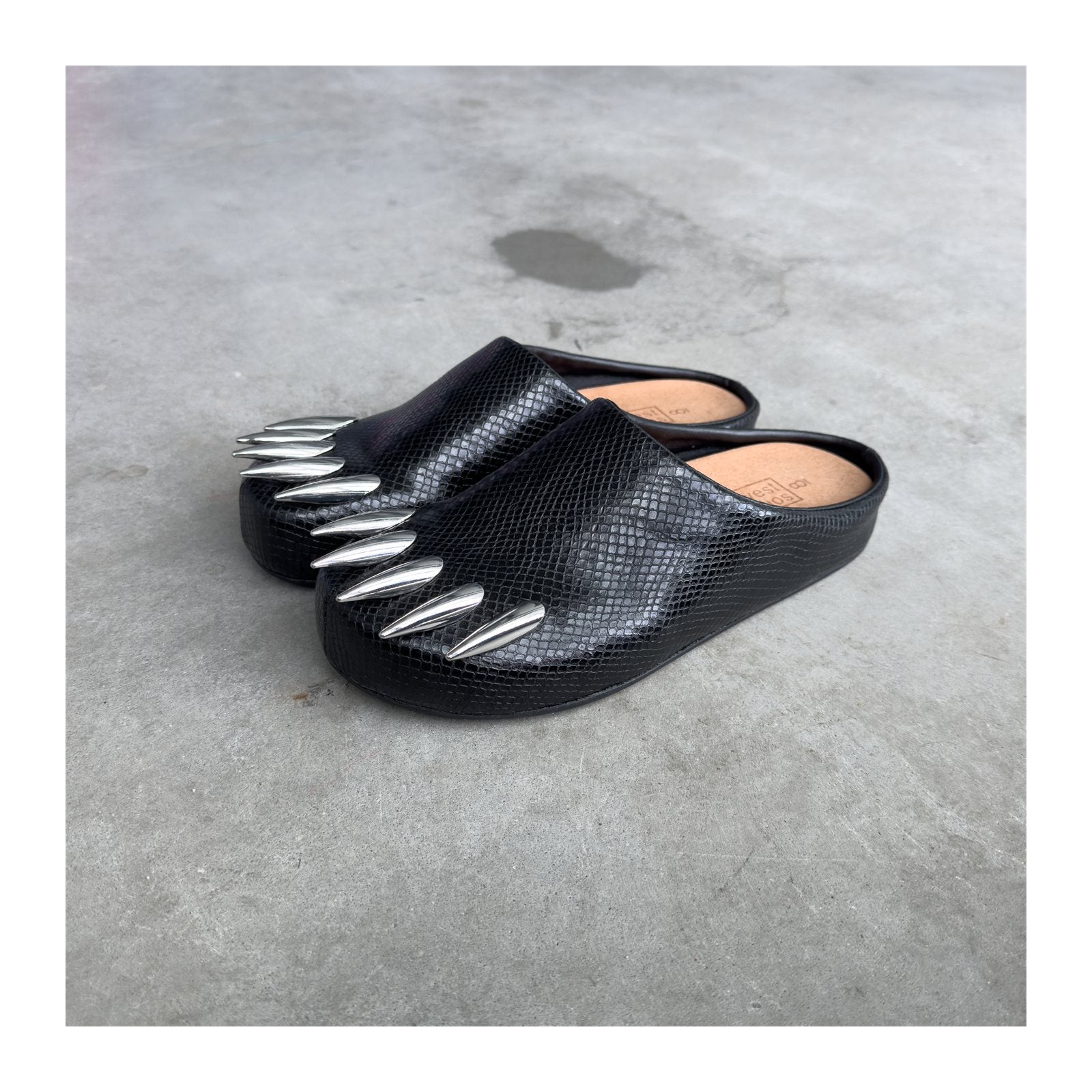 Bravest Studios Snakeskin Claw Mule — Black