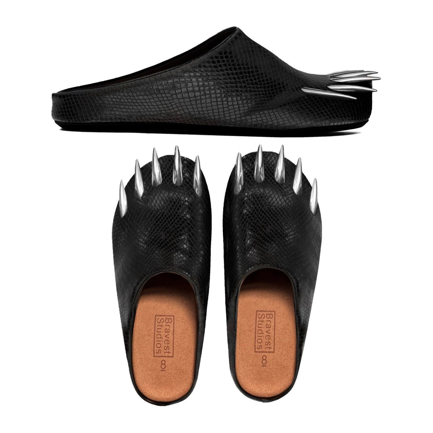 Bravest Studios Snakeskin Claw Mule — Black