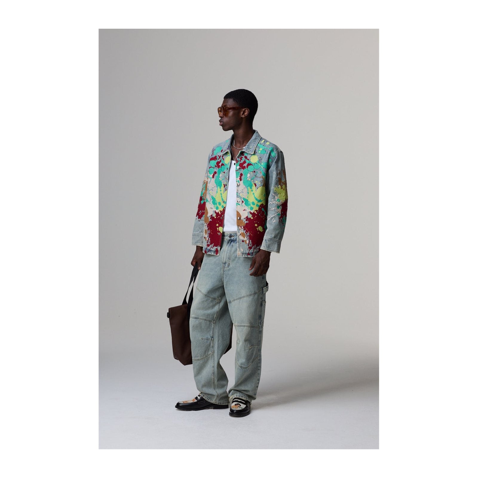 Criminal Damage Franklin Pant — Washed Blue, view 4