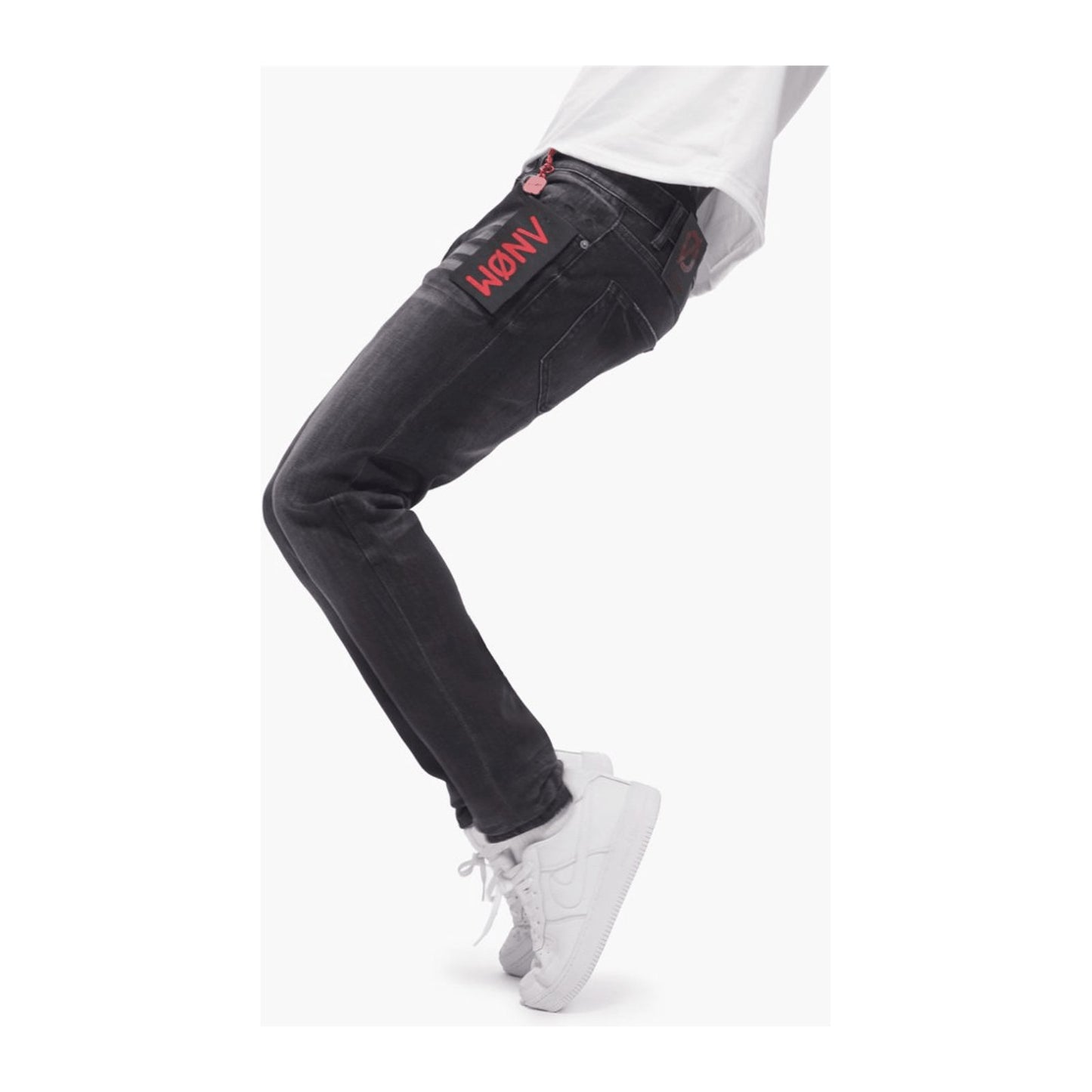 ANOM 360 Skinny Jean — Black Wash, view 2