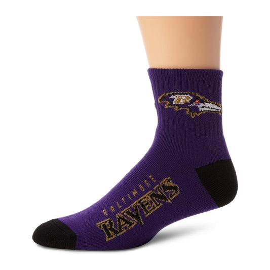 For Bare Feet Baltimore Ravens Quarter Sock — Purple