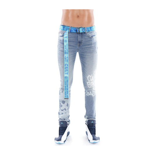 Cult of Individuality Punk Super Skinny Belted Stretch — Spray