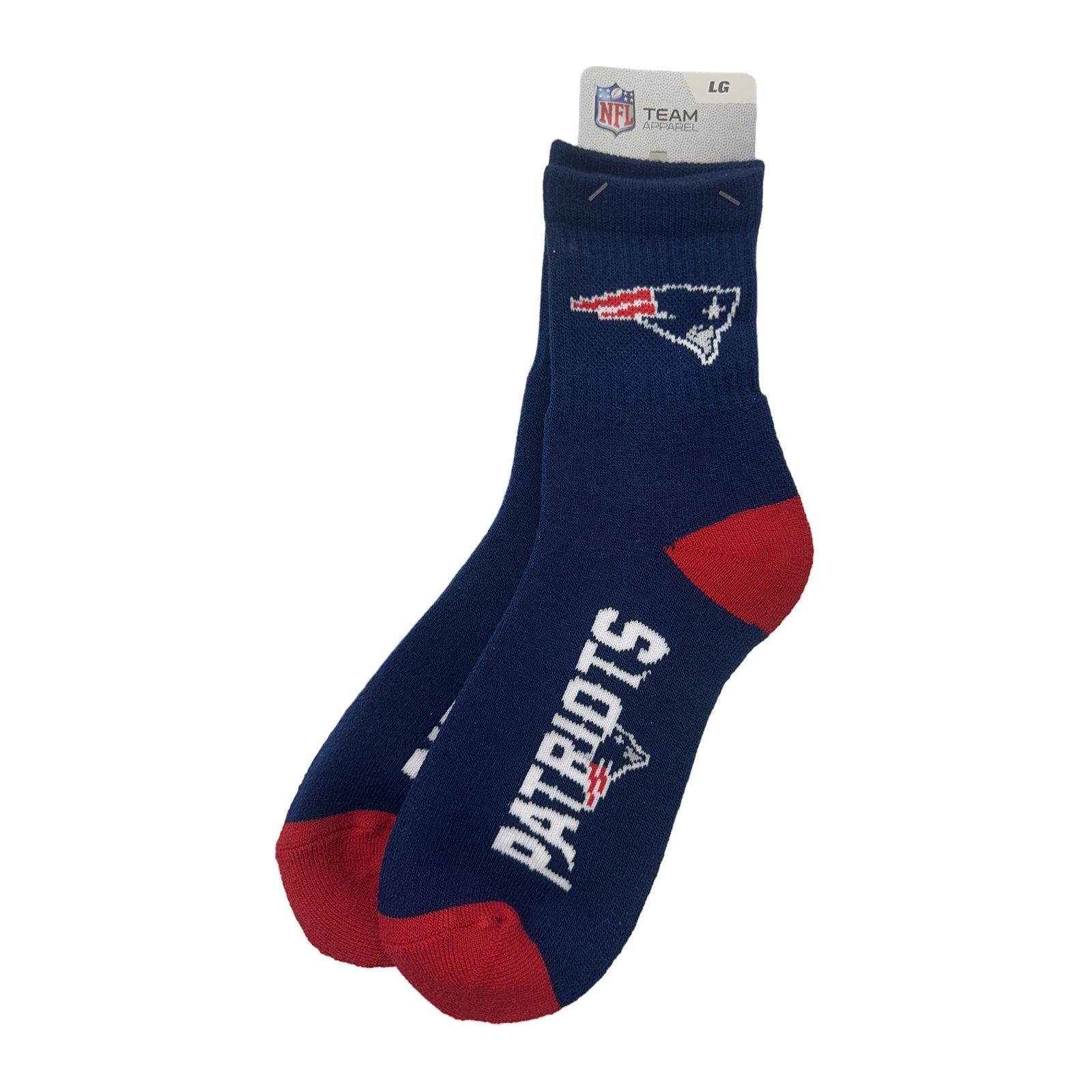 New England Patriots Team Color Quarter Sock — Navy