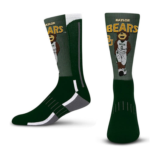 FBF Originals Baylor Bears Mascot Crew Sock — Green