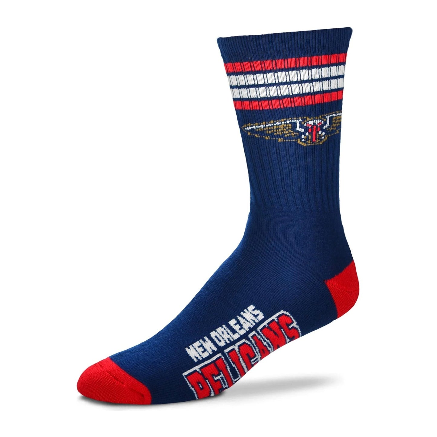 For Bare Feet New Orleans Pelicans Crew Sock — Navy