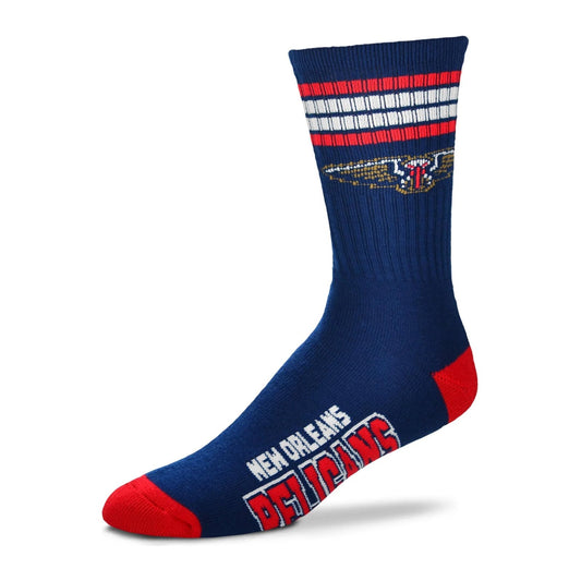 For Bare Feet New Orleans Pelicans Crew Sock — Navy