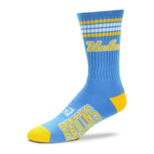 For Bare Feet UCLA Bruins 4-Stripe Deuce Crew Sock