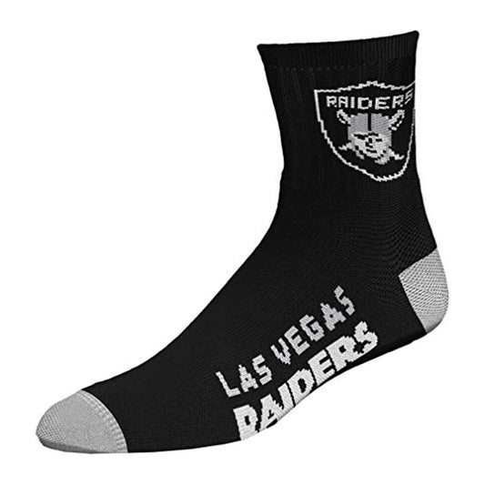 For Bare Feet Las Vegas Raiders Quarter Sock — Black