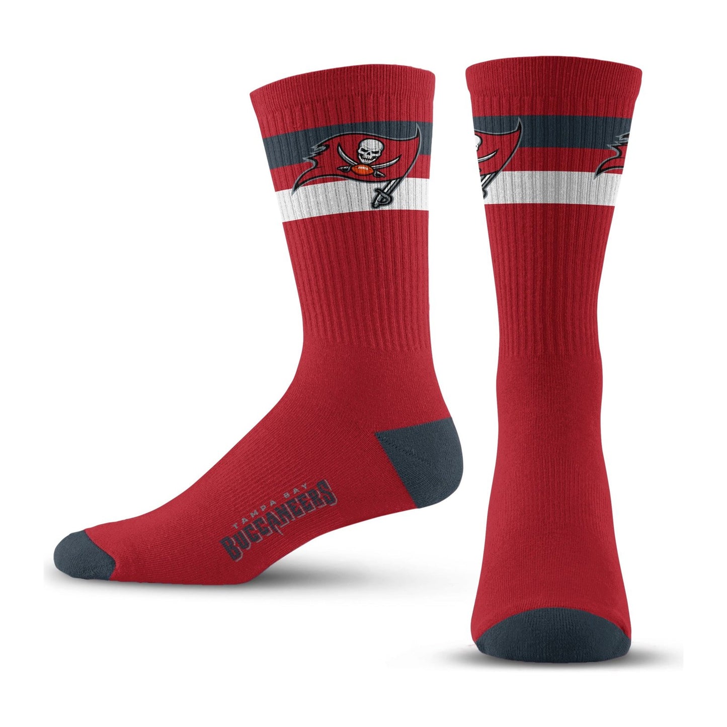 For Bare Feet Tampa Bay Buccaneers Legend Crew Sock — Red