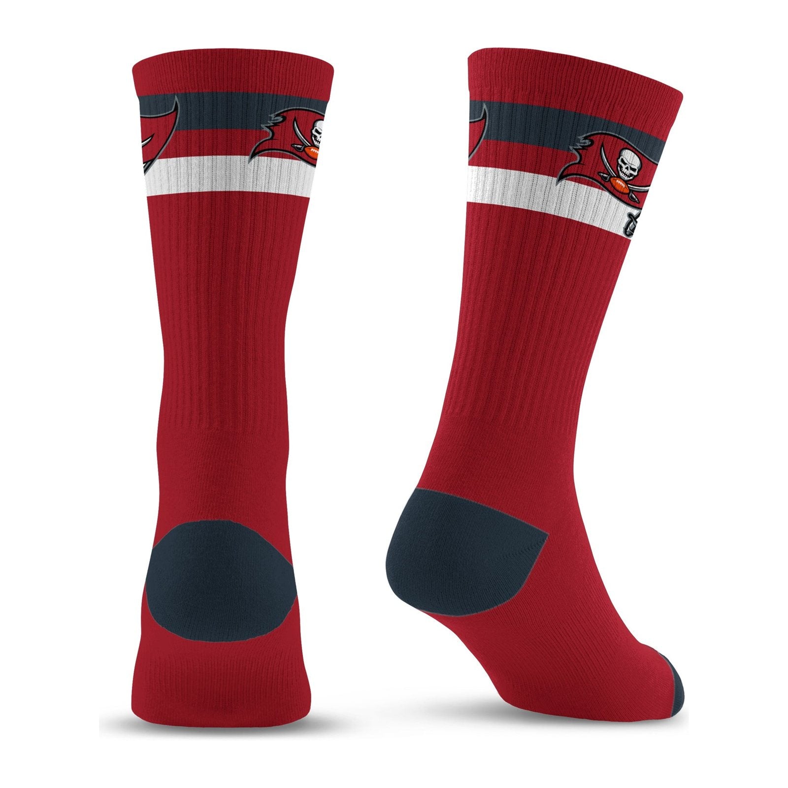For Bare Feet Tampa Bay Buccaneers Legend Crew Sock — Red, view 2
