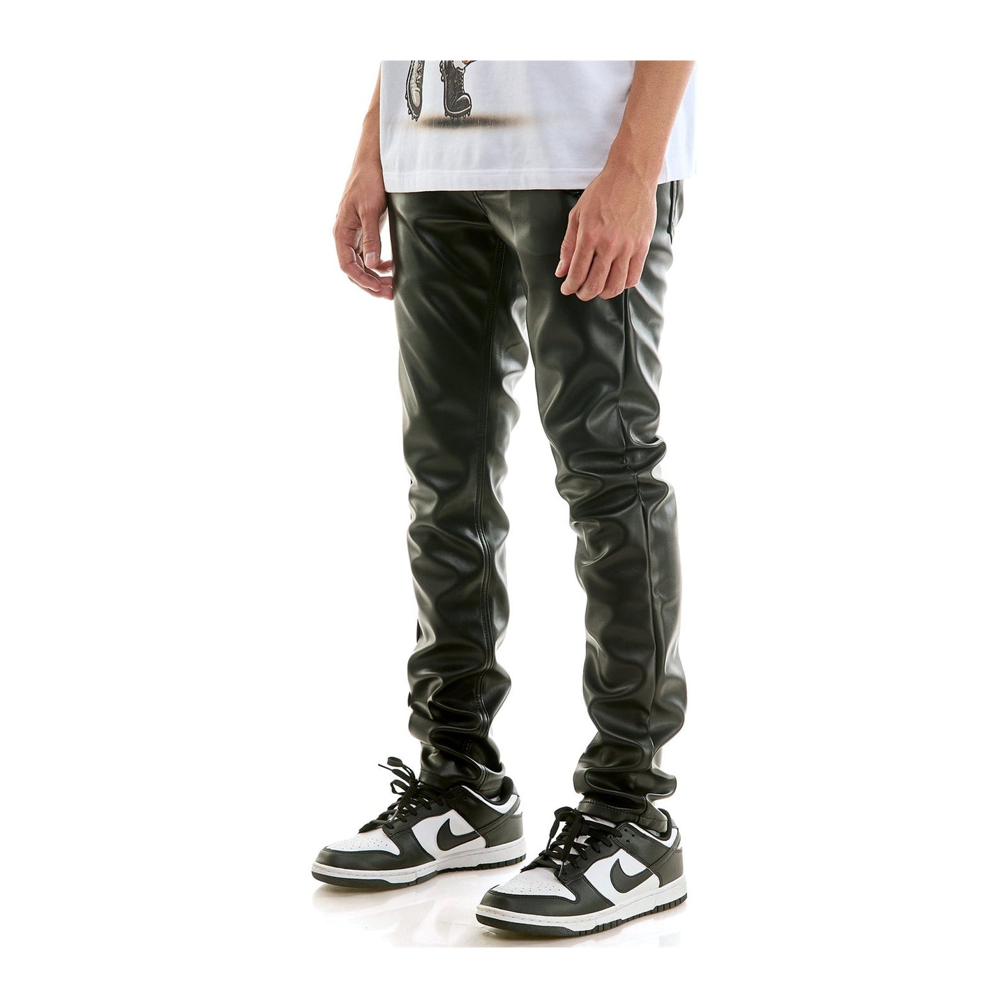 KDNK Everyday PU Skinny Pant — Black, view 2